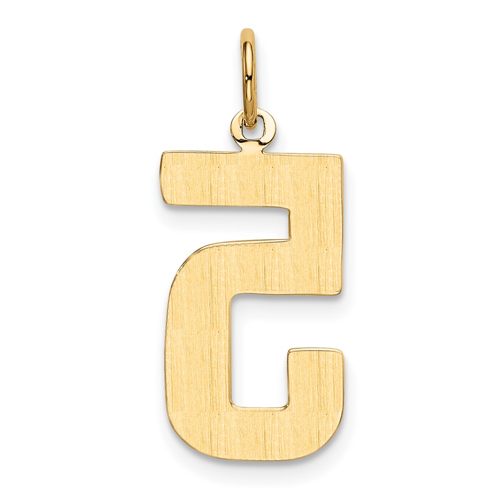 14k  Large Polished Number 5 Charm (LP05)