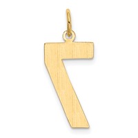 14K Yellow Gold Large Polished Number 7 Charm view 3