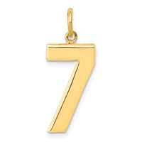 14K Yellow Gold Large Polished Number 7 Charm view 1