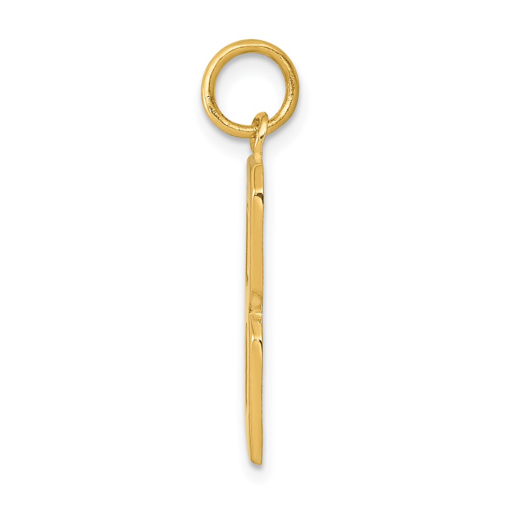 14k  Large Polished Number 8 Charm (LP08)