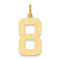 14K Large Polished Number 8 Charm view 3