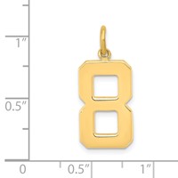 14K Large Polished Number 8 Charm view 4