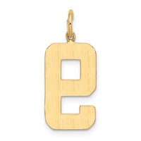 14K Large Polished Number 9 Charm view 3