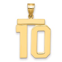 14K Yellow Gold Large Polished Number 10 Charm view 1