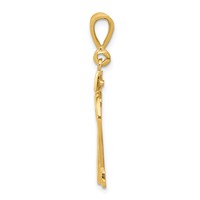 14K Yellow Gold Large Polished Number 32 Pendant view 2