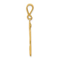 14K Yellow Gold Large Polished Number 33 Charm view 2