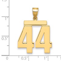 14K Yellow Gold Large Polished Number 44 Charm view 2