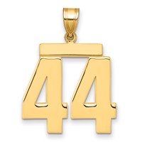 14K Yellow Gold Large Polished Number 44 Charm view 1