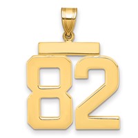 14K Yellow Gold Large Polished Number 82 Charm view 1