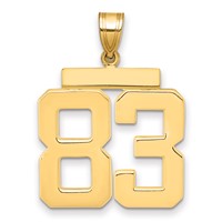 14K Yellow Gold Large Polished Number 83 Charm view 1