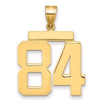 14K Large Polished Number 84 Charm view 1