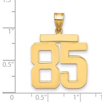 14K Yellow Gold Large Polished Number 85 Charm view 2