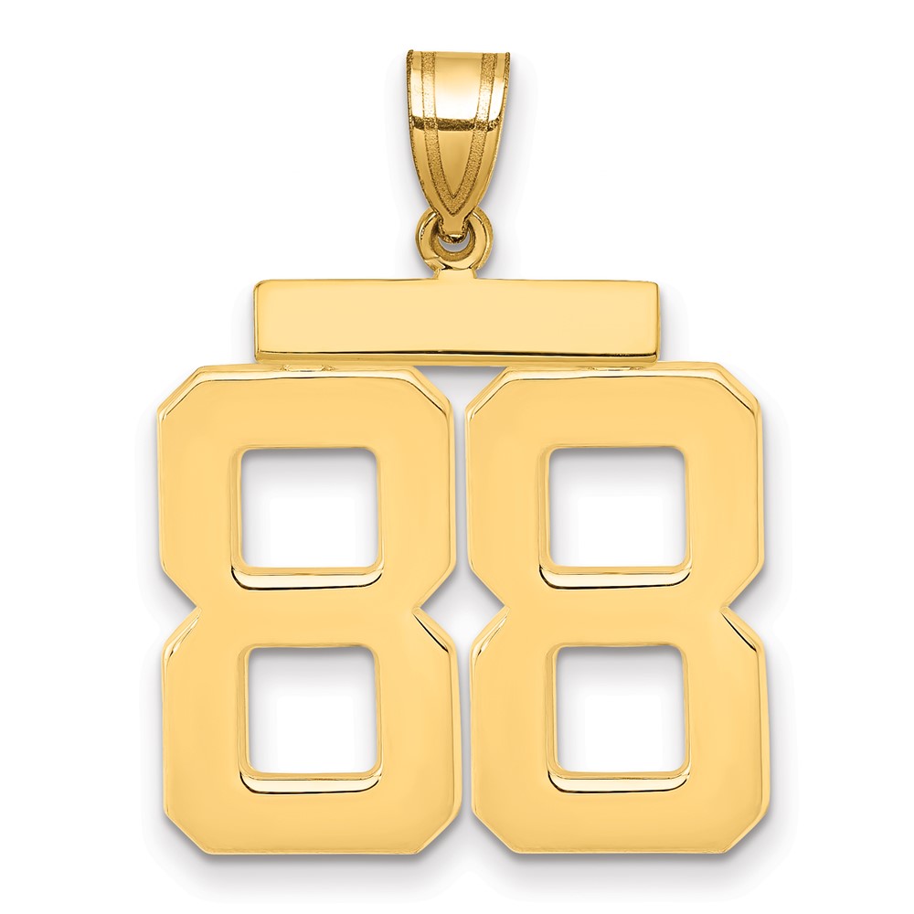 14K Large Polished Number 88 Charm