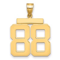 14K Large Polished Number 88 Charm view 1