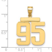 14K Large Polished Number 95 Charm view 2