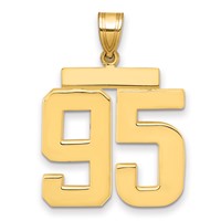 14K Large Polished Number 95 Charm view 1