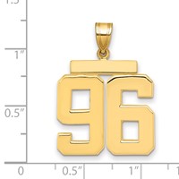 14K Yellow Gold Large Polished Number 96 Charm view 2
