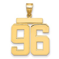 14K Yellow Gold Large Polished Number 96 Charm view 1