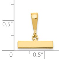 14K Casted Large Polished Top Pendant view 4