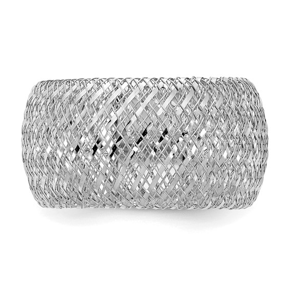 Leslie's 14K with White Rhodium Plating Stretch Ring