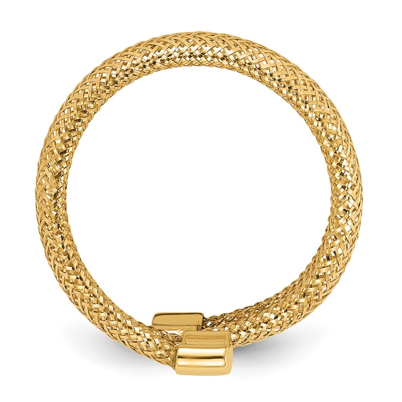 14K Mesh Bypass Stretch Ring