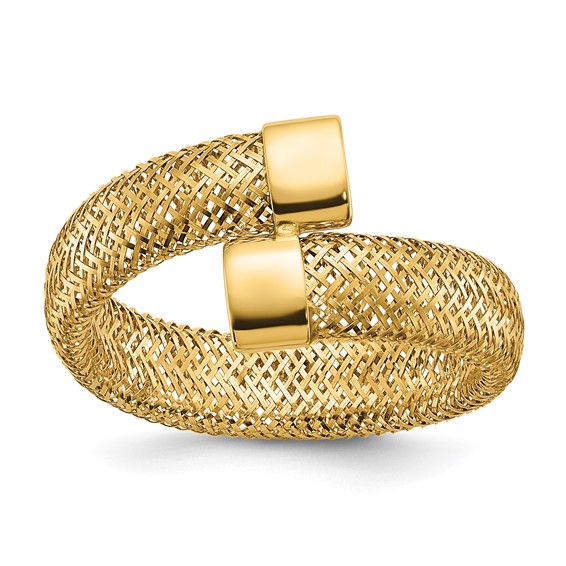 Leslie's 14K Mesh Bypass Stretch Ring