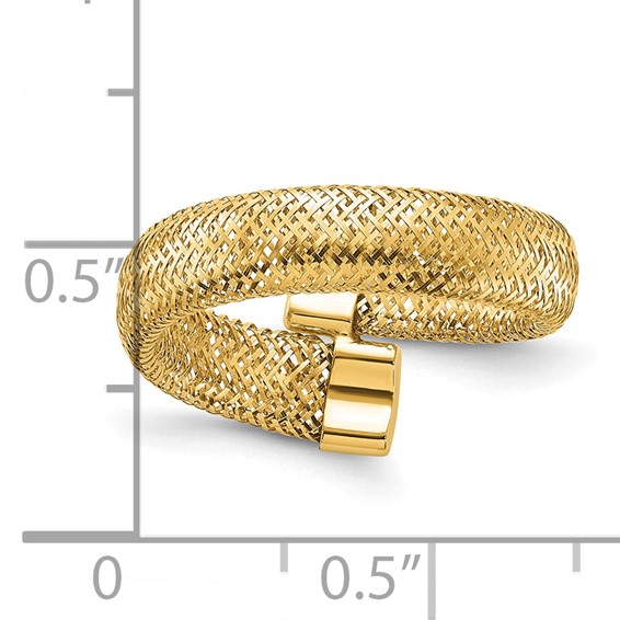 Leslie's 14K Mesh Bypass Stretch Ring