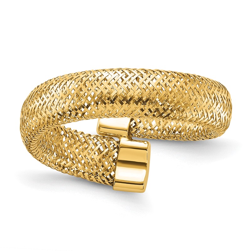 14K Mesh Bypass Stretch Ring
