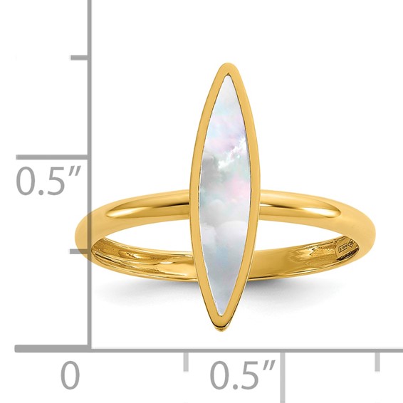Leslie's 14K Polished Mother of Pearl Fancy Ring