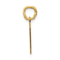 14K Small Polished Number 0 Charm view 2