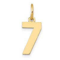 14K Yellow Gold Small Polished Number 7 Charm view 1