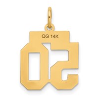 14K Yellow Gold Small Polished Number 50 Charm view 3