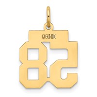 14K Small Polished Number 58 Charm view 3