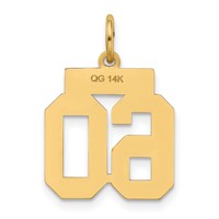 14K Small Polished Number 60 Charm view 3