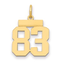 14K Small Polished Number 83 Charm view 1