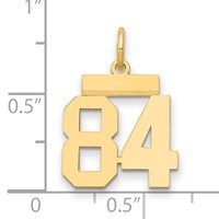 14K Yellow Gold Small Polished Number 84 Charm view 2