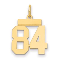 14K Yellow Gold Small Polished Number 84 Charm view 1
