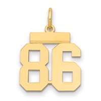 14K Yellow Gold Small Polished Number 86 Charm view 1