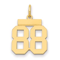 14K Yellow Gold Small Polished Number 88 Charm view 1