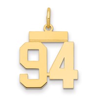 14K Yellow Gold Small Polished Number 94 Charm view 1