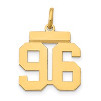 14K Yellow Gold Small Polished Number 96 Charm view 1