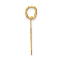 14K Yellow Gold Medium Satin Number 0 Charm view 2