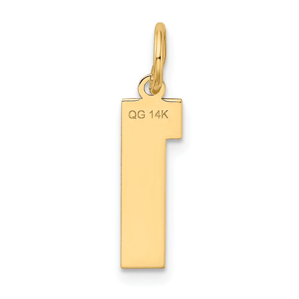 14k Medium Satin Number 1 Charm (LSM01)