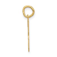 14K Yellow Gold Medium Satin Number 3 Charm view 2