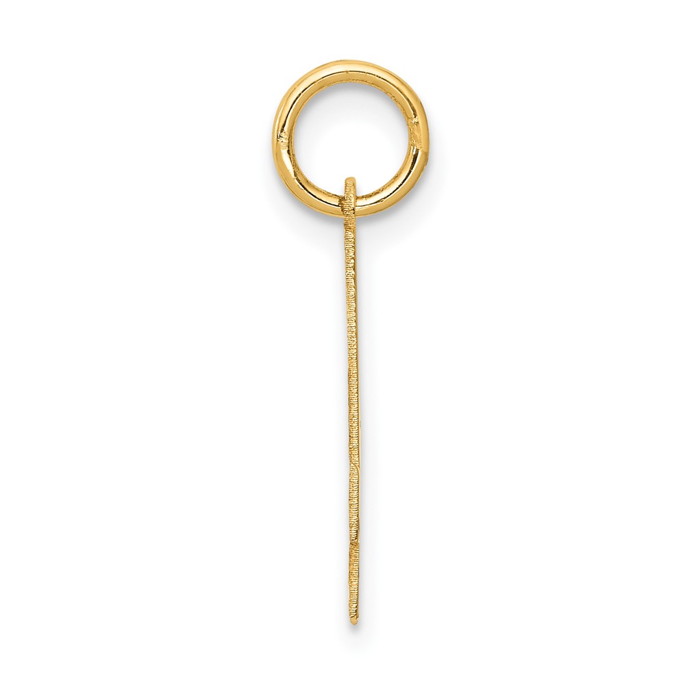 14k Medium Satin Number 4 Charm (LSM04)