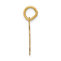 14K Yellow Gold Medium Satin Number 5 Charm view 2