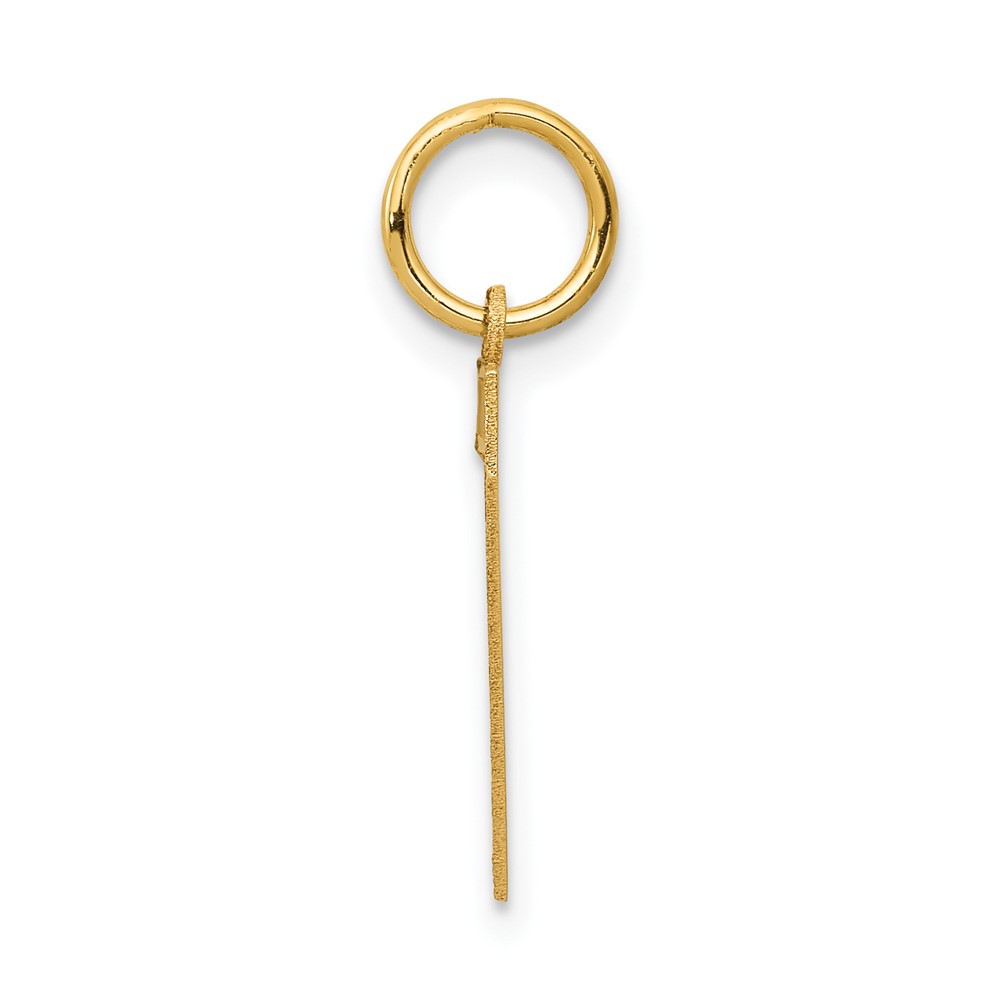 14k Medium Satin Number 7 Charm (LSM07)