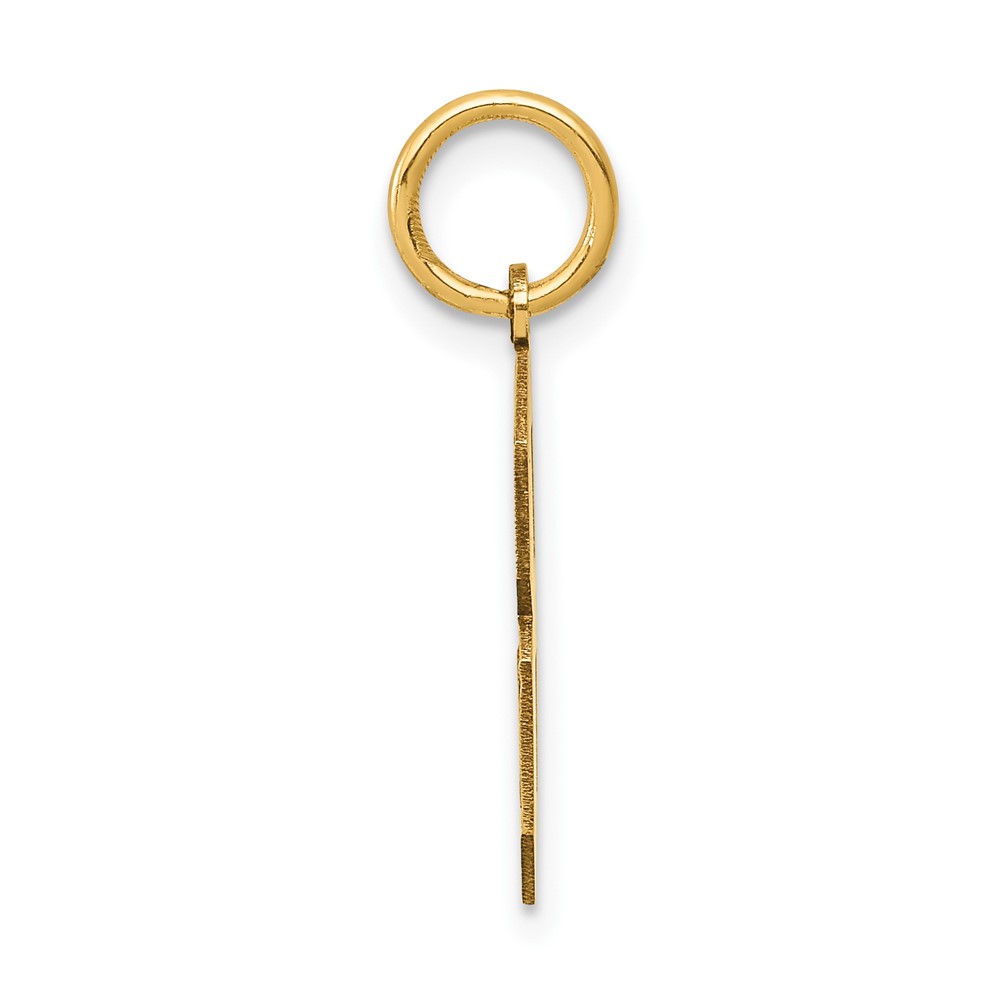 14k Medium Satin Number 8 Charm (LSM08)