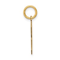 14K Yellow Gold Medium Satin Number 8 Charm view 2