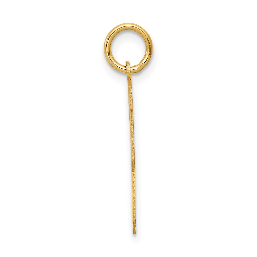 14k Medium Satin Number 13 Charm (LSM13)